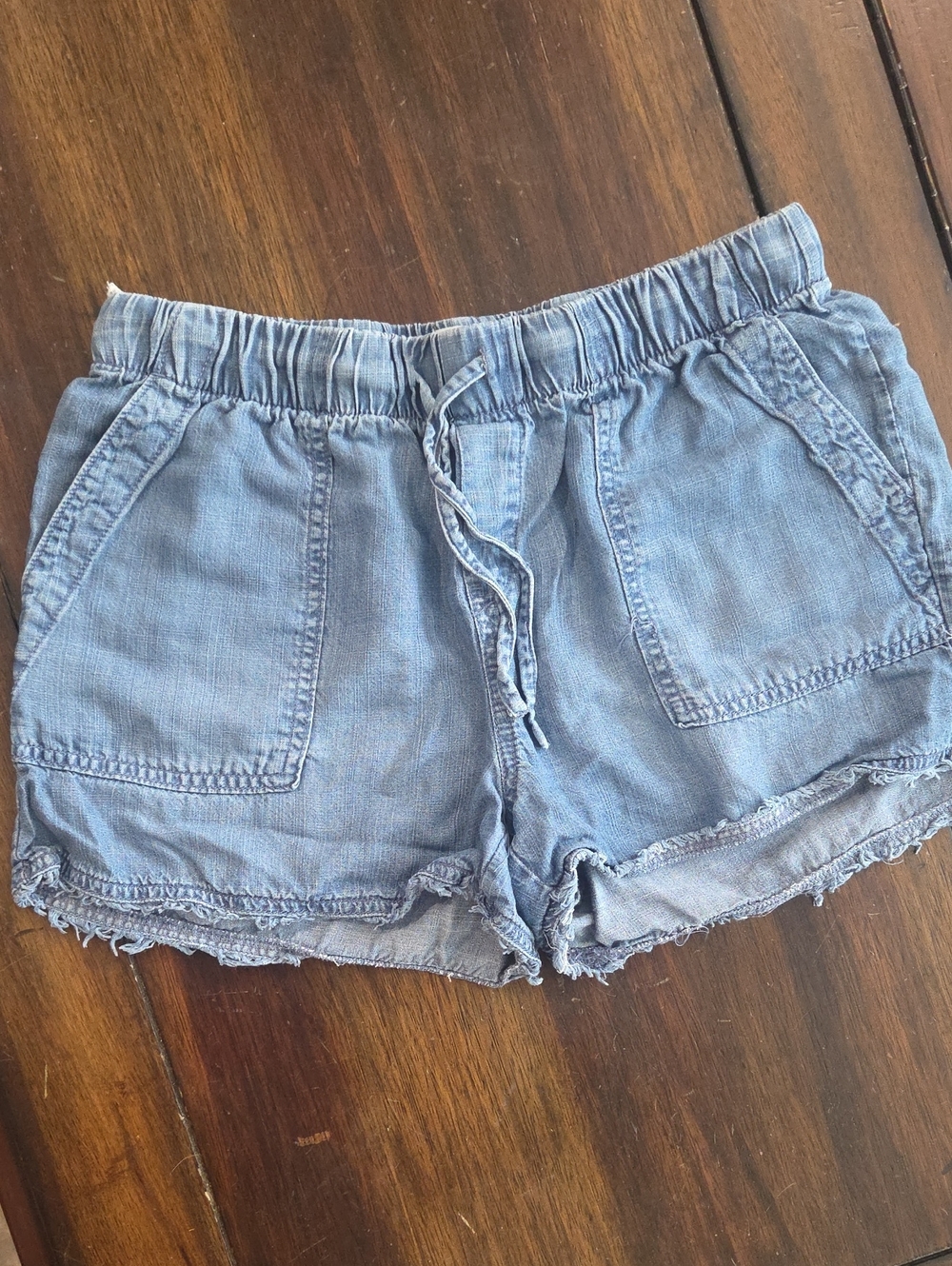 FOR THE REPUBLIC Light Blue Women's Denim-Style Elastic Waist Shorts Small